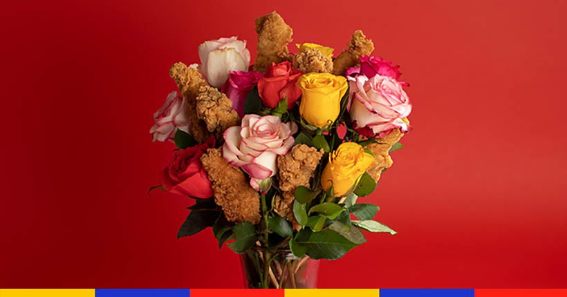 KFC dévoile un bouquet de fleurs-poulet frit (mais on préfère le nôtre)